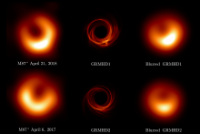 M87ブラックホールの観測画像と理論画像