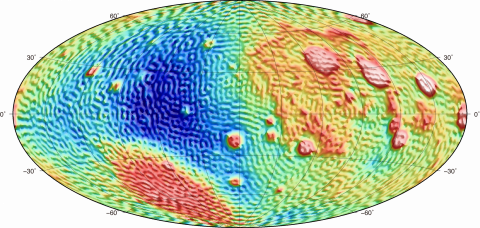 Grid data for Bouguer gravity anomaly calculated from SGM100h model (Hammer projection, without scale)