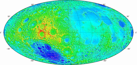 月形状グリッドデータ （ハンメル図法、スケールなし）